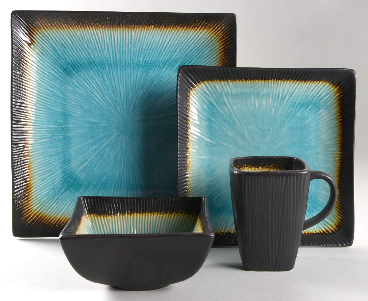 Kon Tiki Blue 4 Piece Place Setting by Caldo-Freddo-1