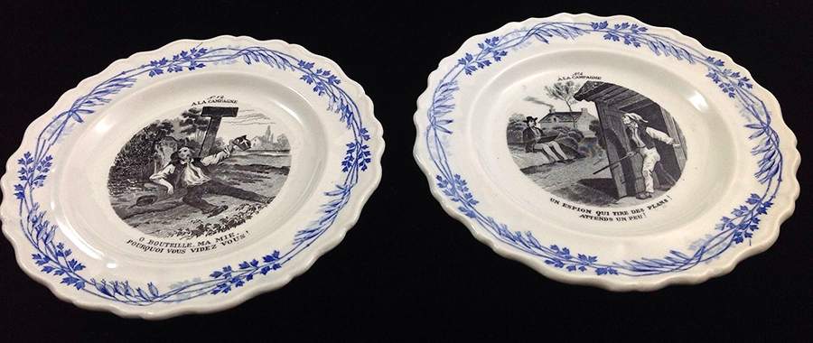 A la Campagne Bread & Butter Plate by Creil & Montereau-1