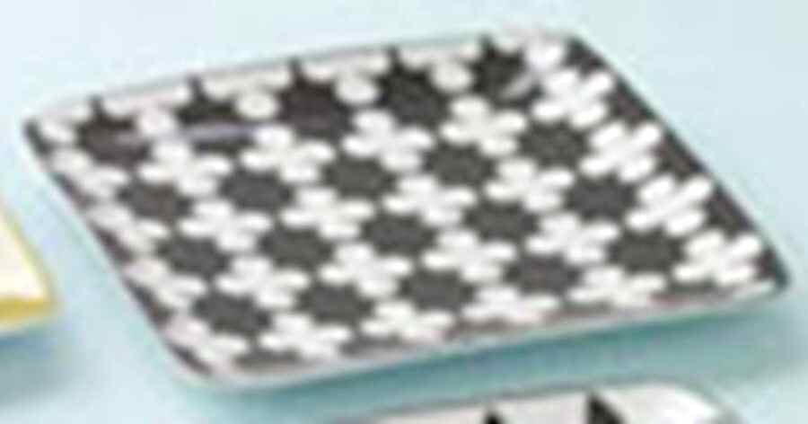 Museo Mundo Black and White 10" Square Serving Platter by BIA Cordon Bleu-1