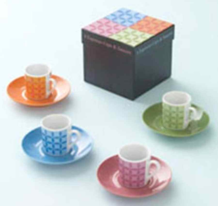Museo Mundo Diamonds Espresso Cup and Saucer Set by BIA Cordon Bleu-1
