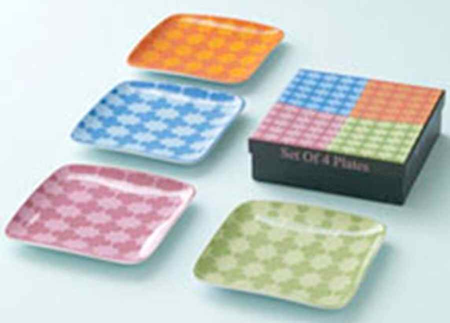 Museo Mundo Floral Square Salad/Dessert Plate by BIA Cordon Bleu-1