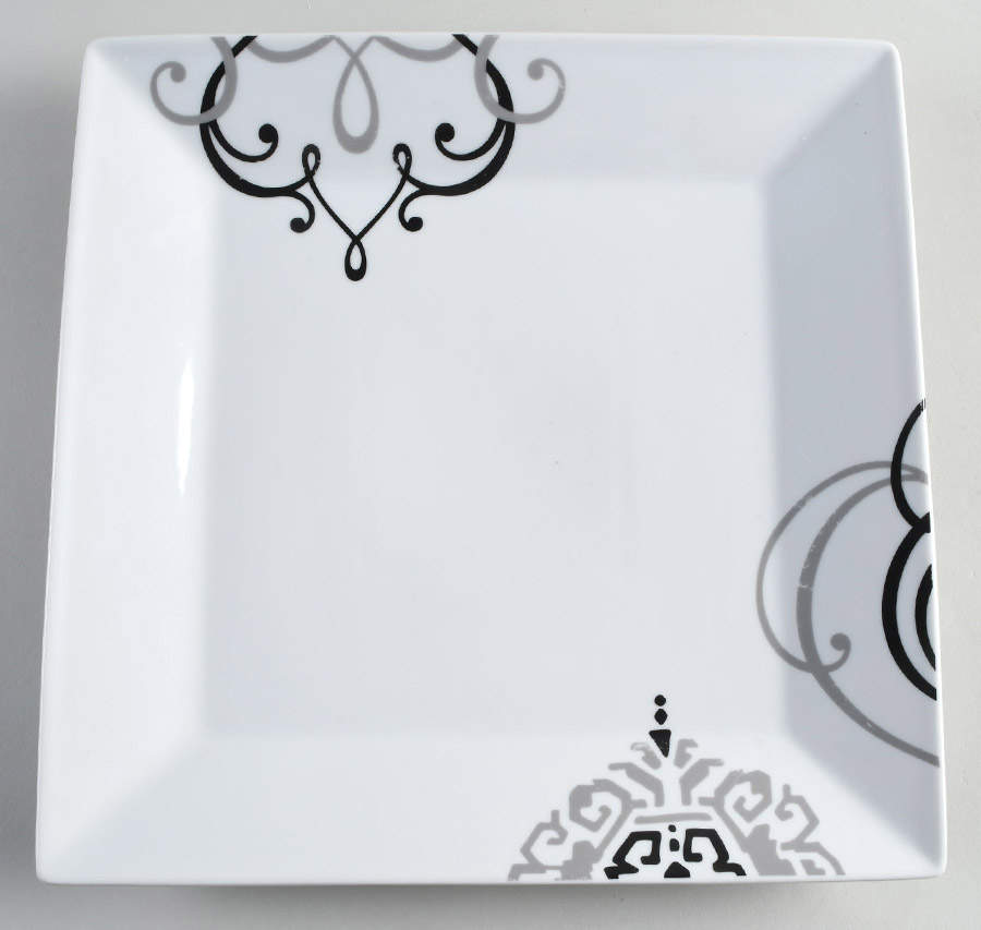 Black and Grey Dinner Plate by The Cellar (China)-1