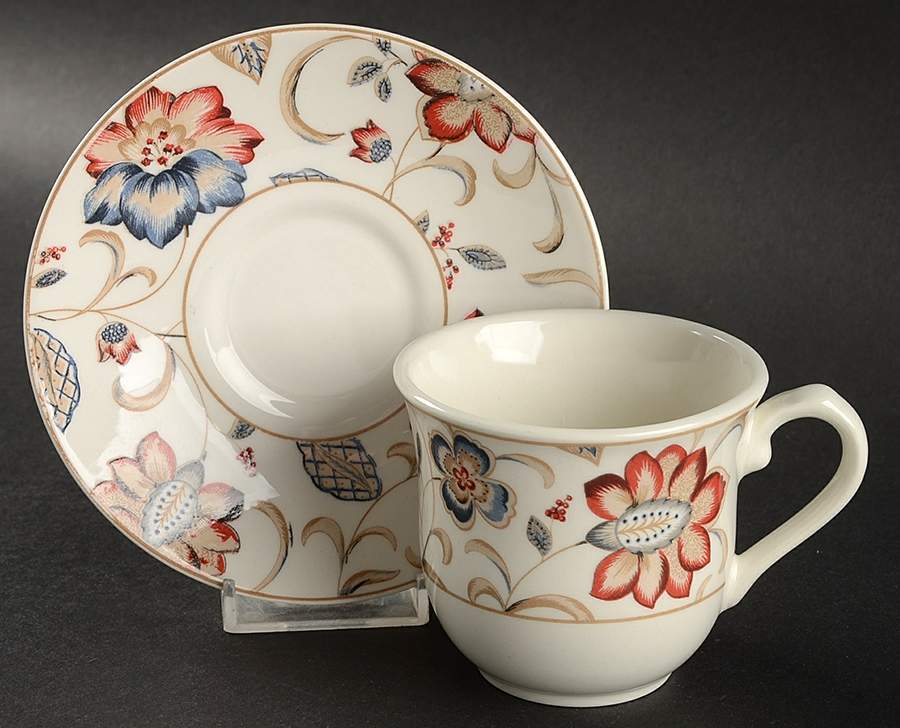Jacobean Flat Cup & Saucer Set by Churchill-1
