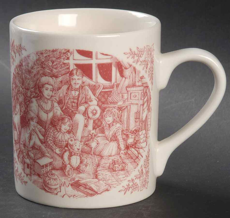 Victorian Christmas Red Mug by Churchill-1