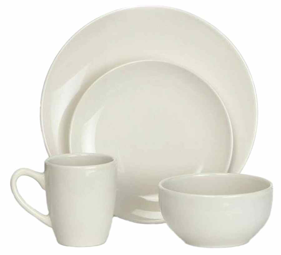 One Tone White Dinner Plate by Caldo-Freddo-1