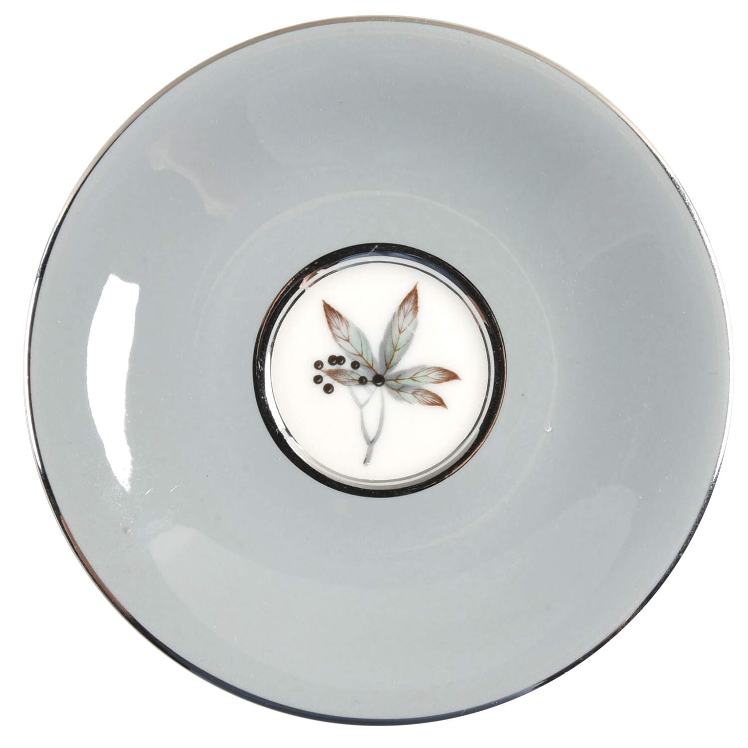 Woodmere (Platinum Trim) Saucer for Demitasse Cup by Castleton (USA)-1