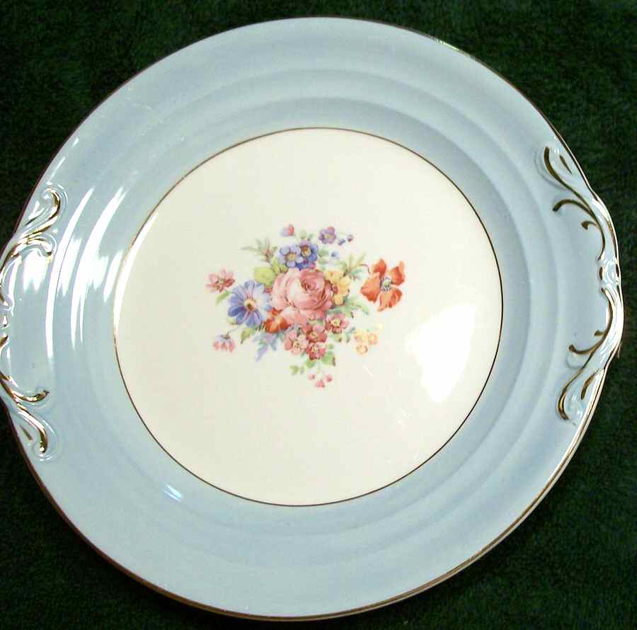 CRP190 Handled Cake Plate by Crown Potteries-1