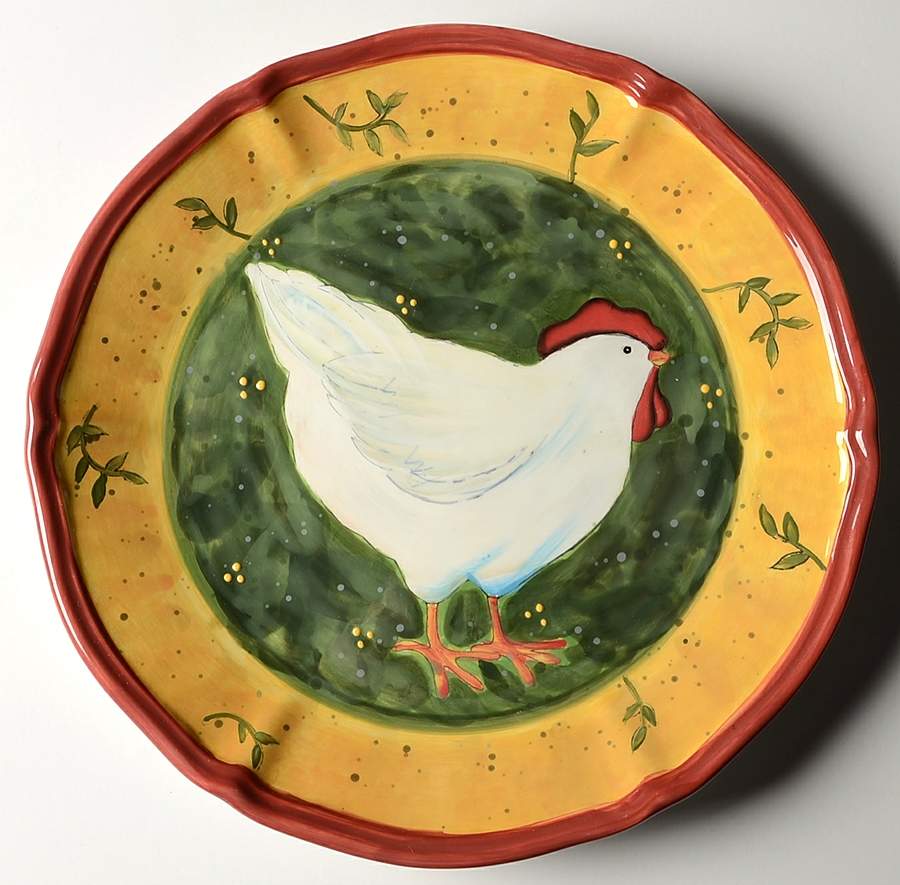 Patchwork Rooster Dinner Plate by Certified International-1
