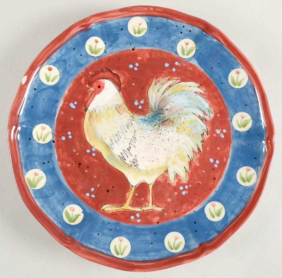 Patchwork Rooster Dinner Plate by Certified International-1