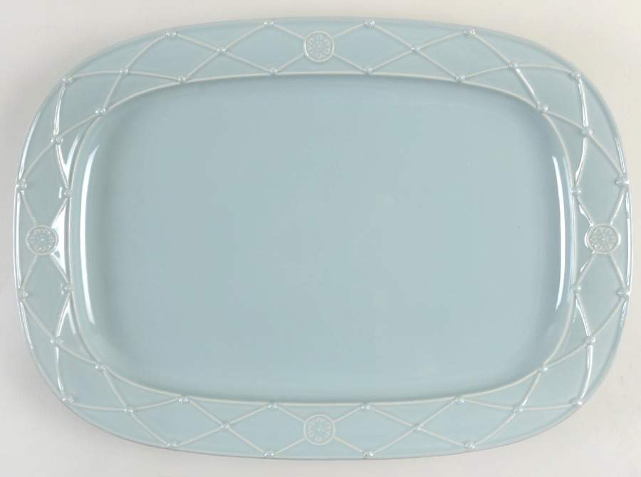 Meridian Blue 17" Rectangular Serving Platter by Casafina-1