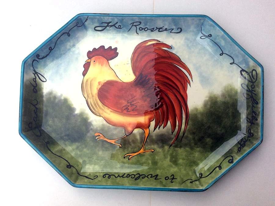Rooster, The 18" Octagonal Serving Platter by Certified International-1