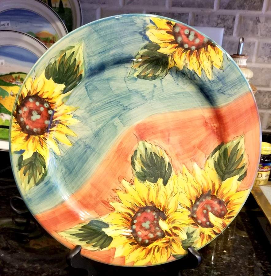 Sunflower Dinner Plate by Maxcera Corp-1