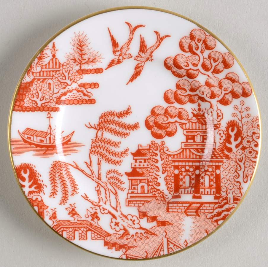 Willow Red Miniature Plate by Coalport-1