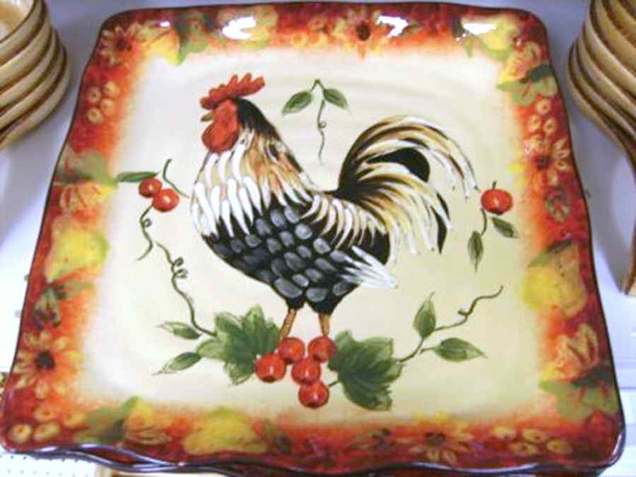 Harvest Rooster Dinner Plate by Home Essentials-1