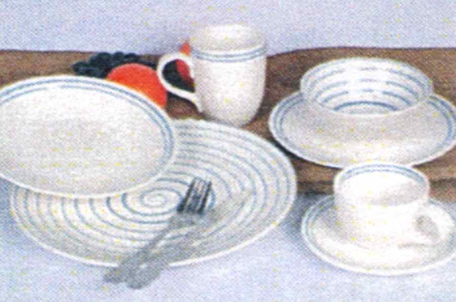 Blue Stripe Dinner Plate by Cuisinart Dinnerware-1