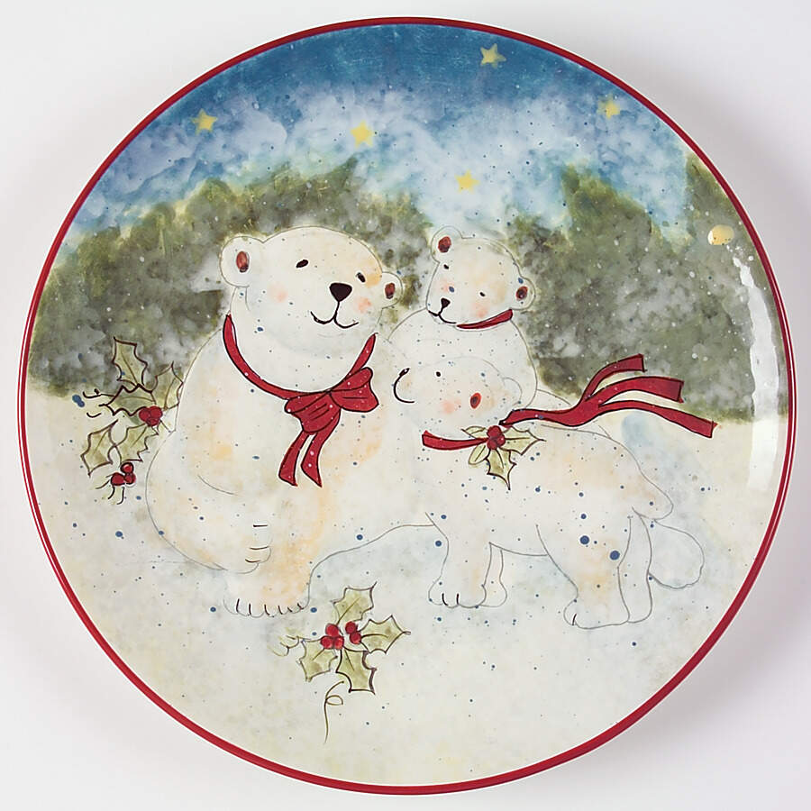 Enchanted Polar Bears Dinner Plate by Certified International-1