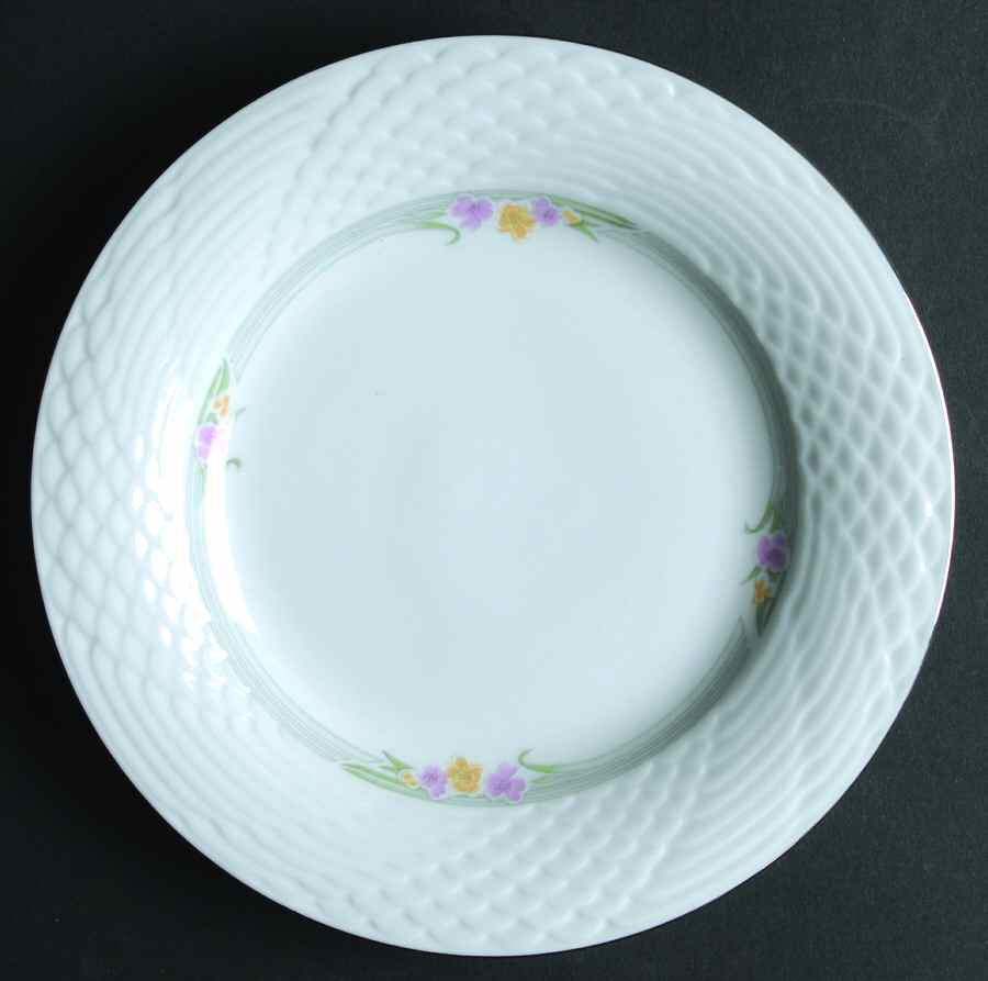 Emerald (Platinum Trim) Salad Plate by China Pearl-1