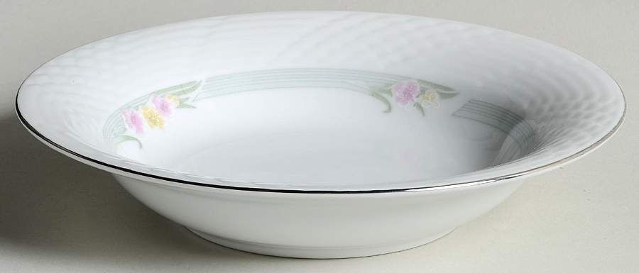 Emerald (Platinum Trim) Fruit/Dessert (Sauce) Bowl by China Pearl-1