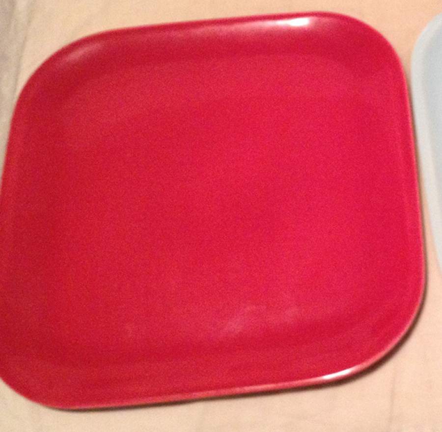 CDY1 Red Dinner Plate by Camp del Mar-1