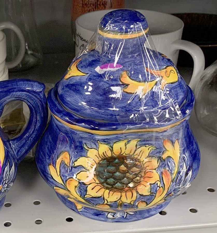 Tuscan Sunflower Sugar Bowl & Lid by Maxcera Corp-1
