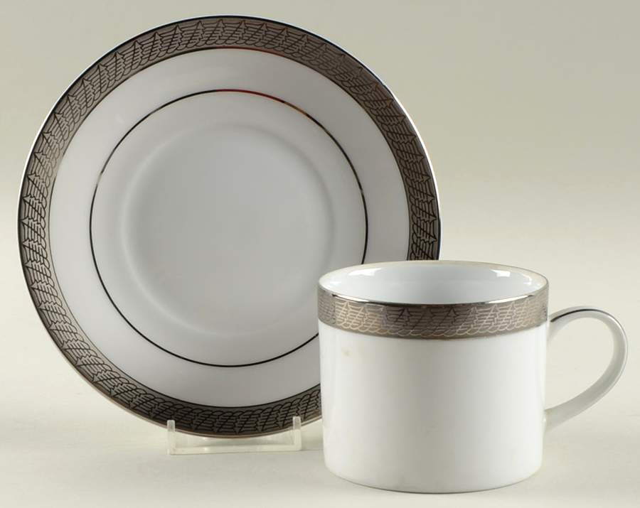 Pure Platinum Flat Cup & Saucer Set by Centurion-1