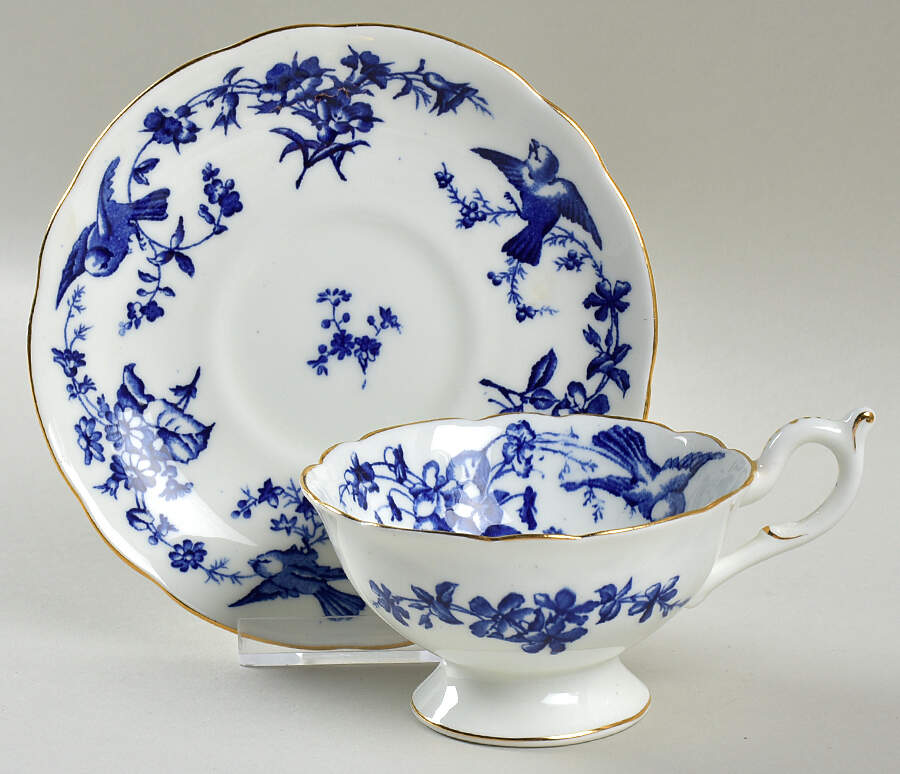 COA168 Footed Cup & Saucer Set by Coalport-1