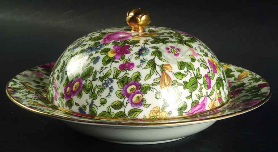 V290 Round Covered Butter by Crown Staffordshire-1