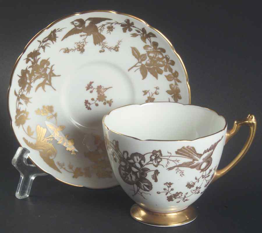 10272 Footed Cup & Saucer Set by Coalport-1