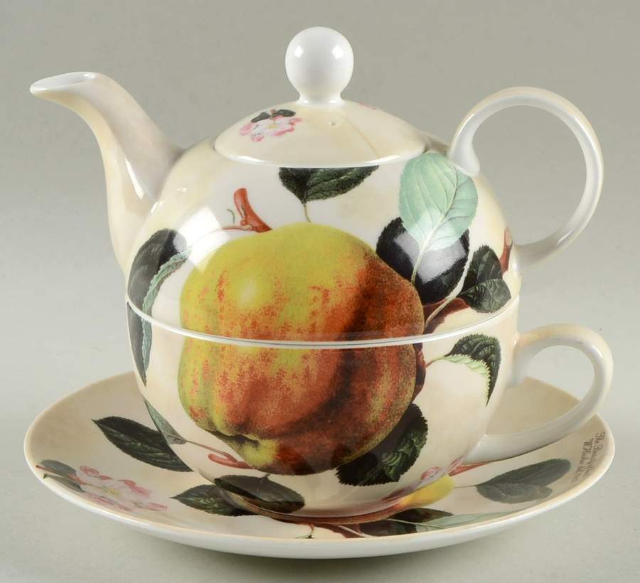 Hookers Fruit Individual Teapot & Lid with Cup & Saucer by Creative Tops-1