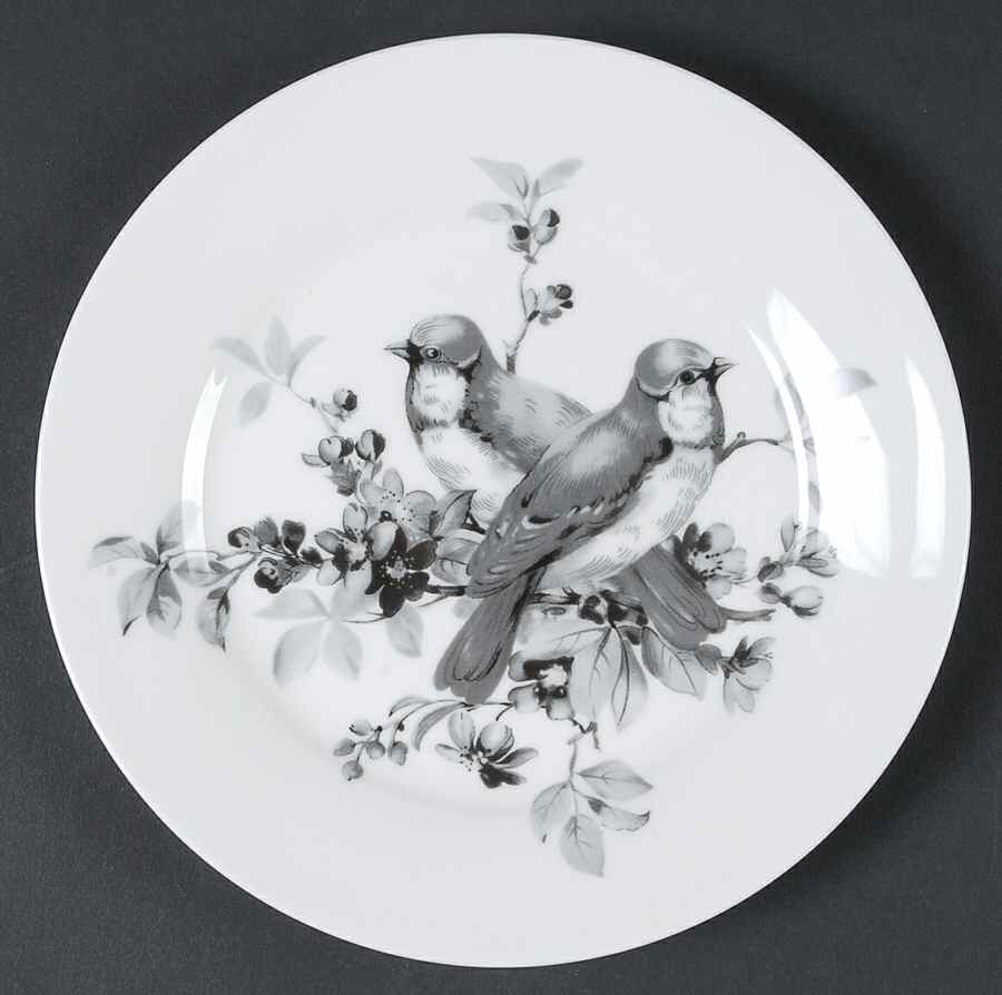 Black Pasadena Birds Salad Plate by China (Made in China)-1