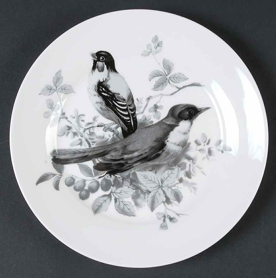 Black Pasadena Birds Salad Plate by China (Made in China)-1