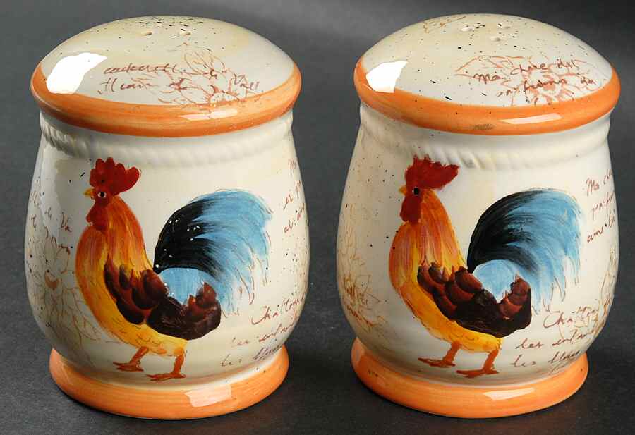 Country Rooster Pullet Salt & Pepper Set by China (Made in China)-1