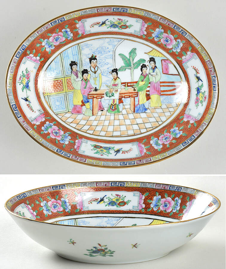 CX443 10" Oval Vegetable Bowl by China (Made in China)-1