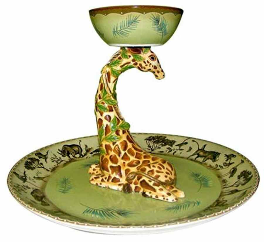 Tanzania 1 Piece Figural Chip and Dip by Lynn Chase-1