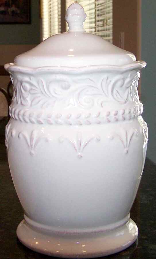 Venetian Ivory Small Canister & Lid by Certified International-1