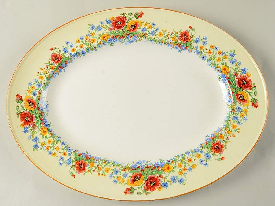 CRD214 14" Oval Serving Platter by Crown Ducal-1