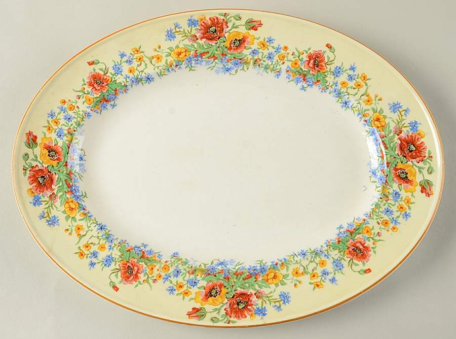 CRD214 12" Oval Serving Platter by Crown Ducal-1