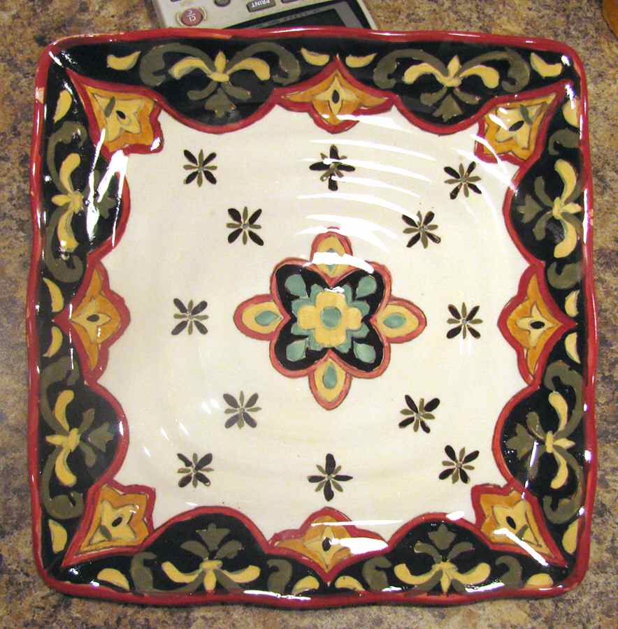 Moroccan Square Salad Plate by Maxcera Corp-1