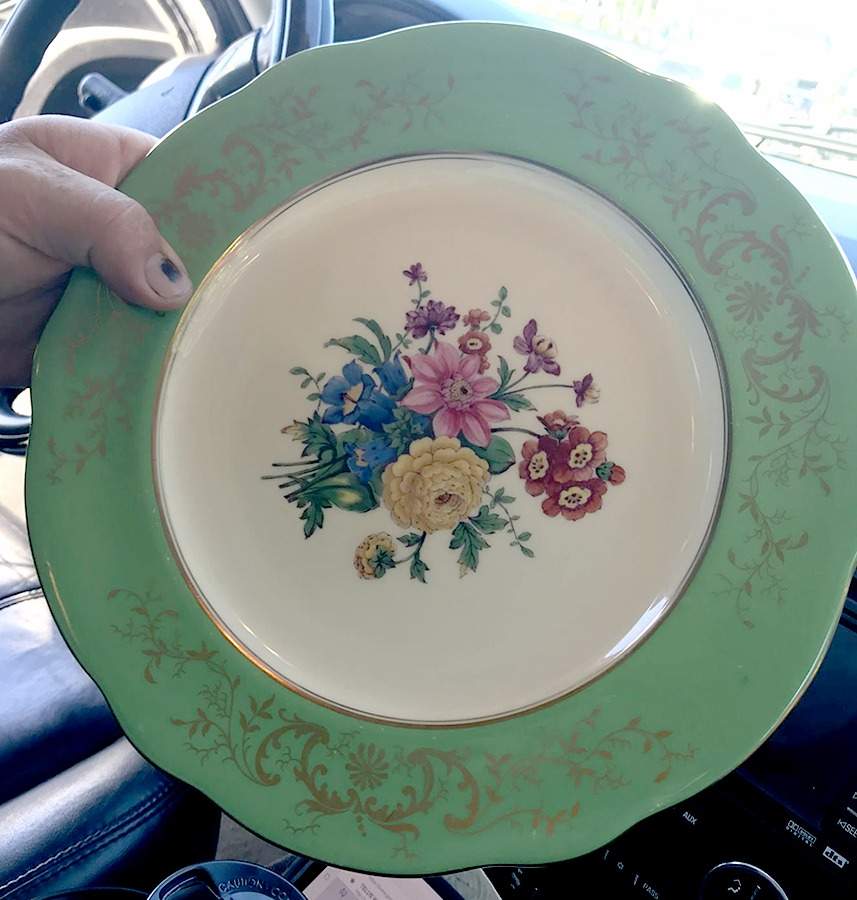 Endslock Green Dinner Plate by Coalport-1