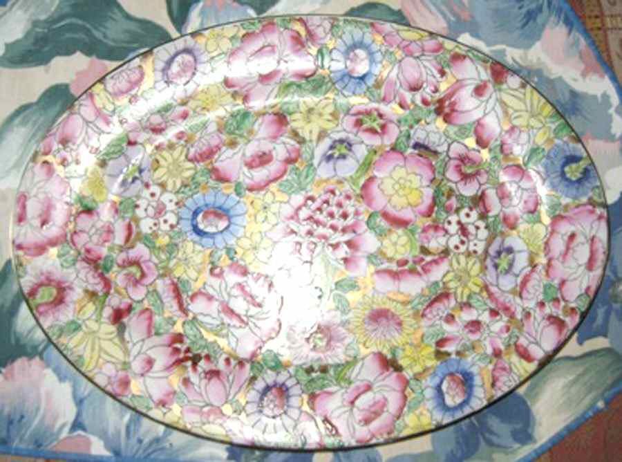CX449 14" Oval Serving Platter by China (Made in China)-1