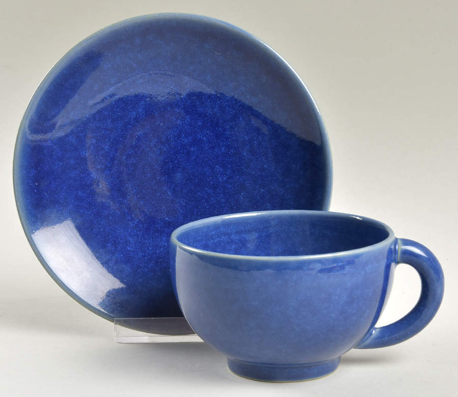 Azure Flat Cup & Saucer Set by Crate & Barrel-1