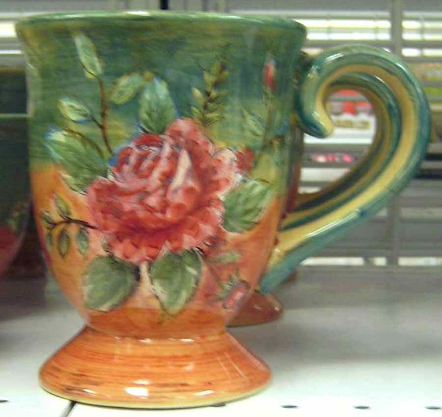 Terra Pink Rose Mug by Maxcera Corp-1