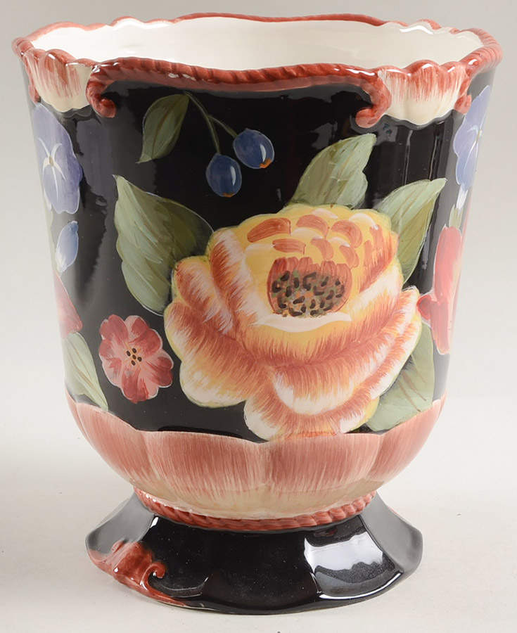 Black Tapestry Vase by Certified International-1