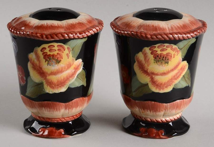 Black Tapestry Salt & Pepper Set by Certified International-1