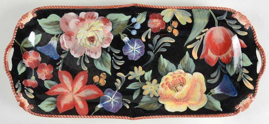 Black Tapestry Large Sandwich Tray by Certified International-1