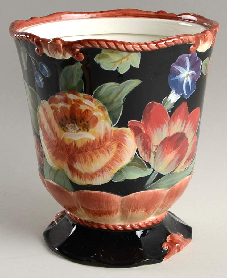 Black Tapestry Medium Canister No Lid by Certified International-1