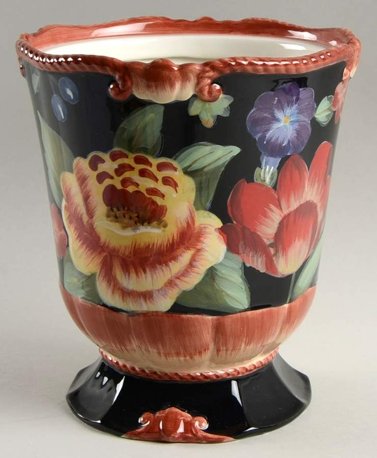 Black Tapestry Large Canister No Lid by Certified International-1
