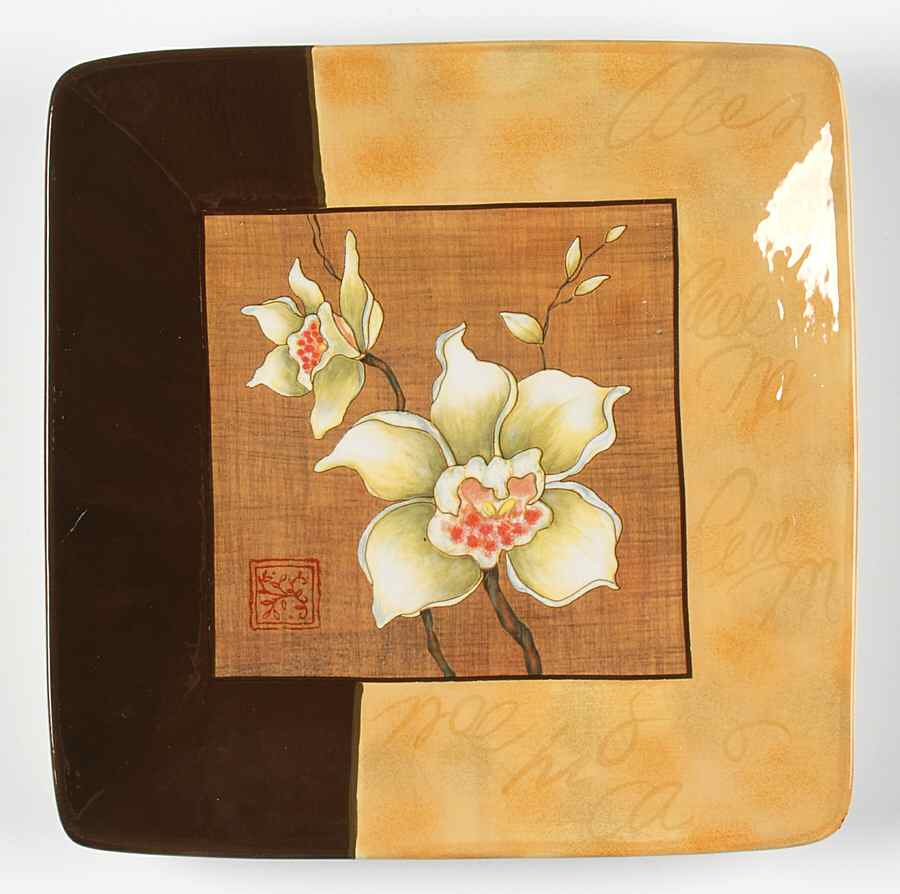 Golden Orchids Salad Plate by Certified International-1