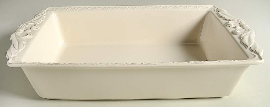 Firenze Ivory 17" Rectangular Baker by Certified International-1