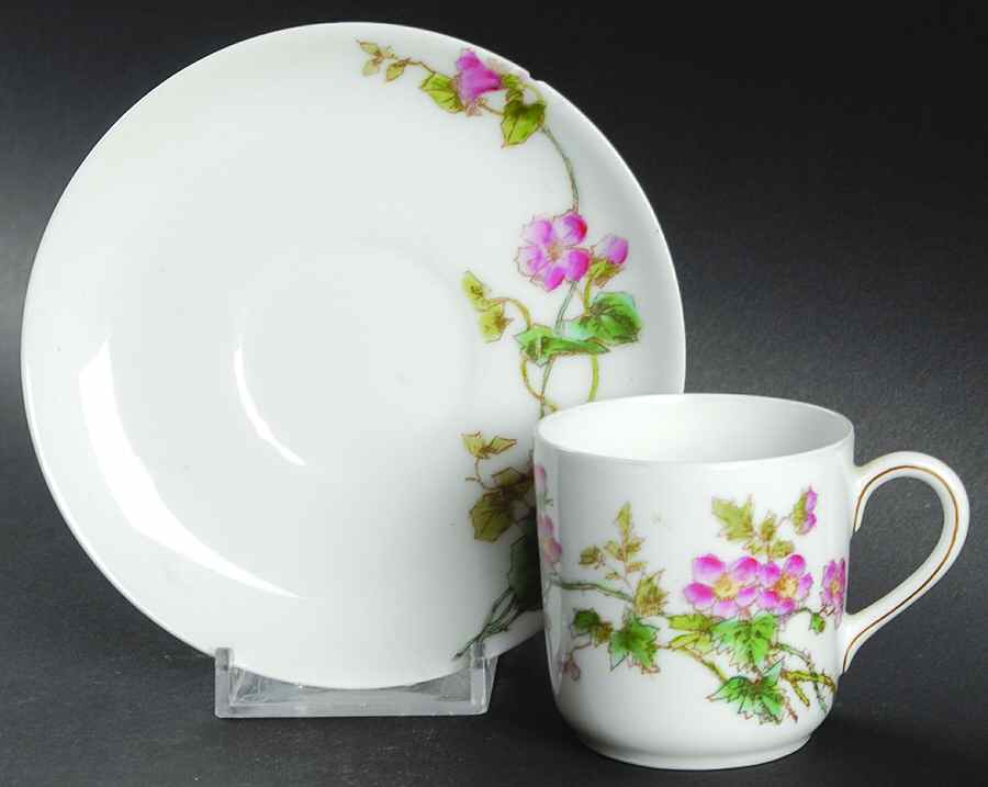 CHF1480 Flat Demitasse Cup & Saucer Set by Charles Field Haviland-1